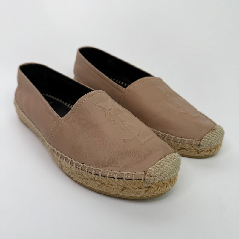 Saint Laurent Monogram Leather Espadrilles (Size 36/UK3)