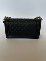 Chanel Boy Bag Medium In Black Caviar GHW