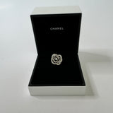 chanel white gold and diamond camelia ring