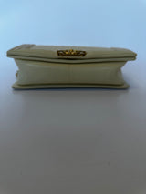 Chanel Boy Bag Medium In Cream Lambskin GHW