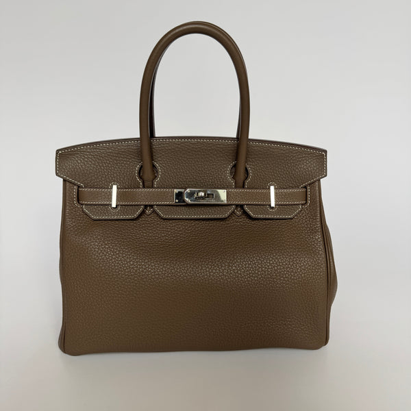 Hermès Birkin 30 In Etoupe Clemence PHW