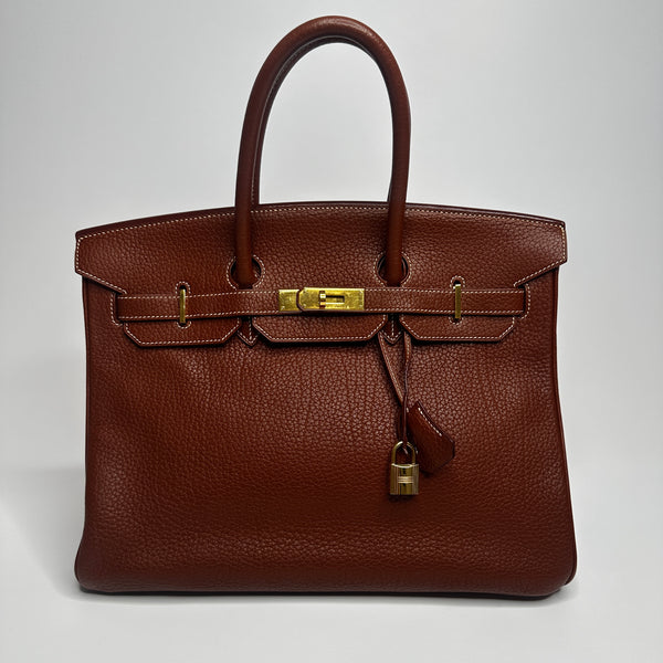 Hermès Birkin 35 In Sienne Togo Leather GHW