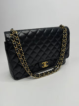 Chanel Maxi Classic Flap Black Caviar Leather GHW
