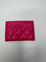 Chanel Classic Pink Caviar Card Holder