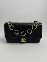 Chanel Quilted Resin Bi-Colour Chain Flap Bag