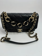 Chanel Quilted Resin Bi-Colour Chain Flap Bag