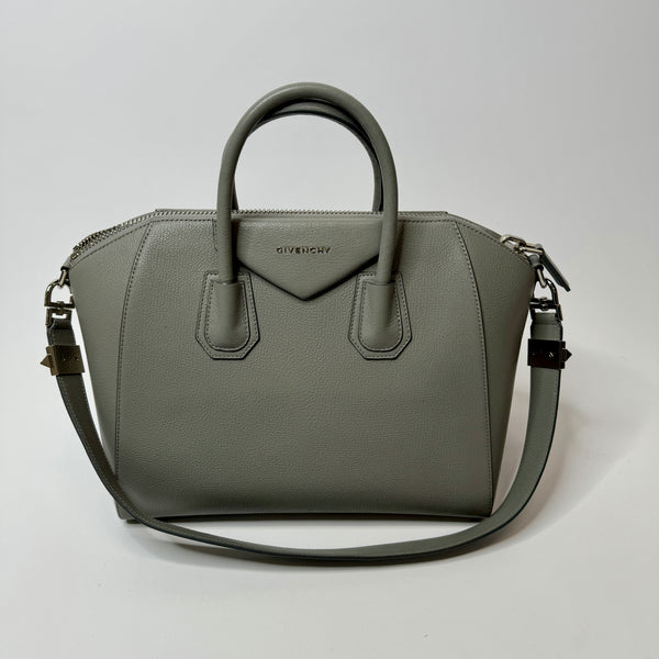 Givenchy Medium Antigona In Grained Grey Leather